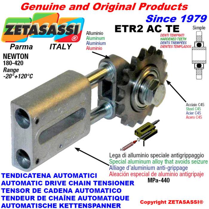 ZETASASSI ETR2AC58STE Automatic linear chain tensioner