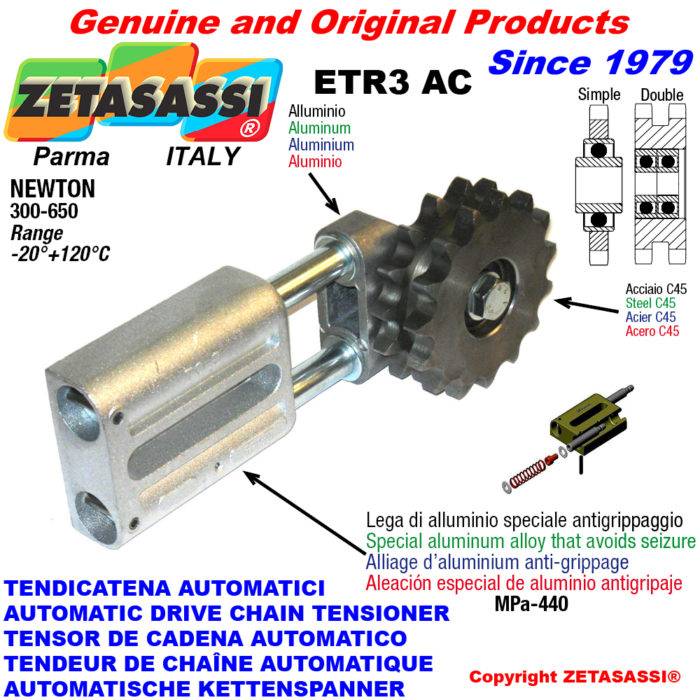 ZETASASSI ETR3AC58S Automatic linear chain tensioner