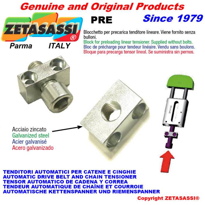 ZETASASSI PRE Linear tensioner preloading block