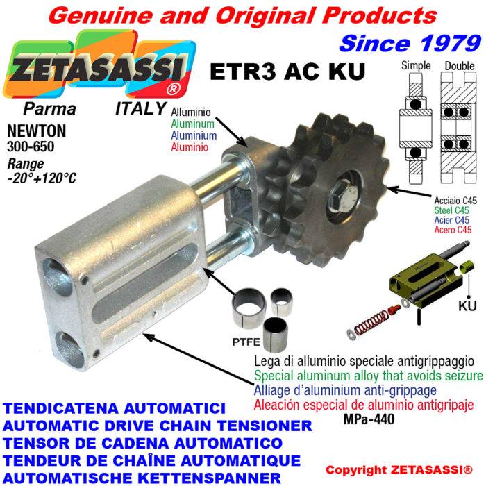 ZETASASSI ETR3AC58SKU Automatic linear chain tensioner