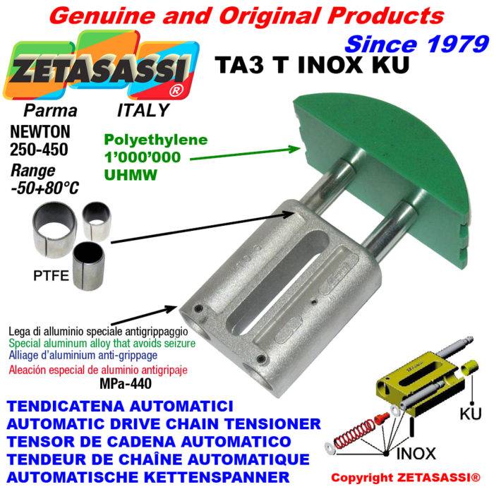 ZETASASSI TA3TASA80TINOXKU Automatic linear drive inox chain tensioner