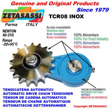 ZETASASSI TCR08AC58SINOX Tensioner inox with sprocket