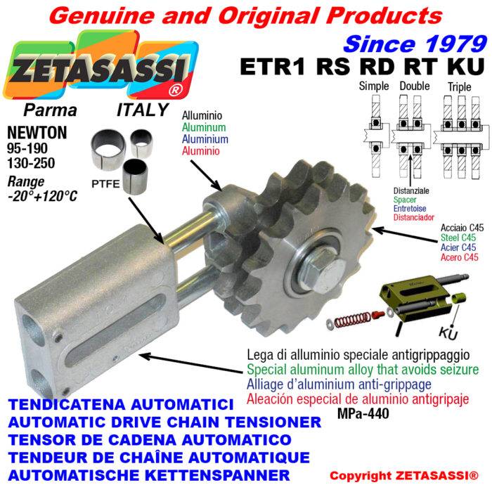 ZETASASSI ETR1RT38KU Automatic linear chain tensioner