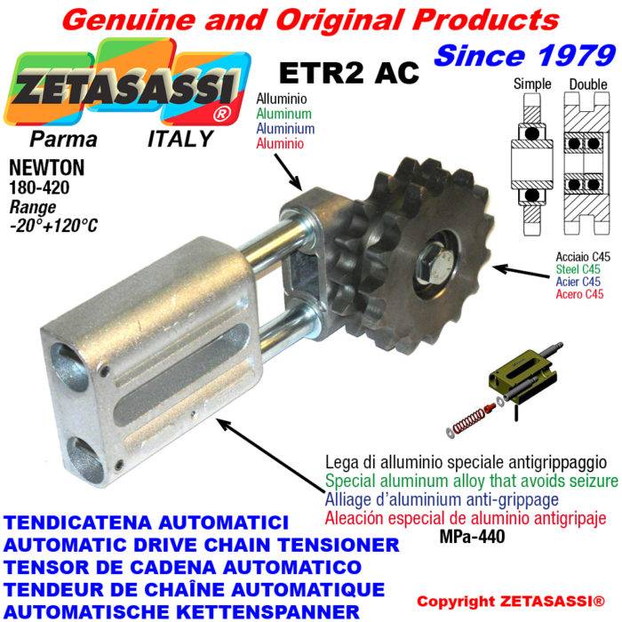 ZETASASSI ETR2AC58S Automatic linear chain tensioner