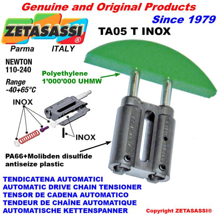 ZETASASSI TA05TASA40TINOX Automatic linear drive inox chain tensioner