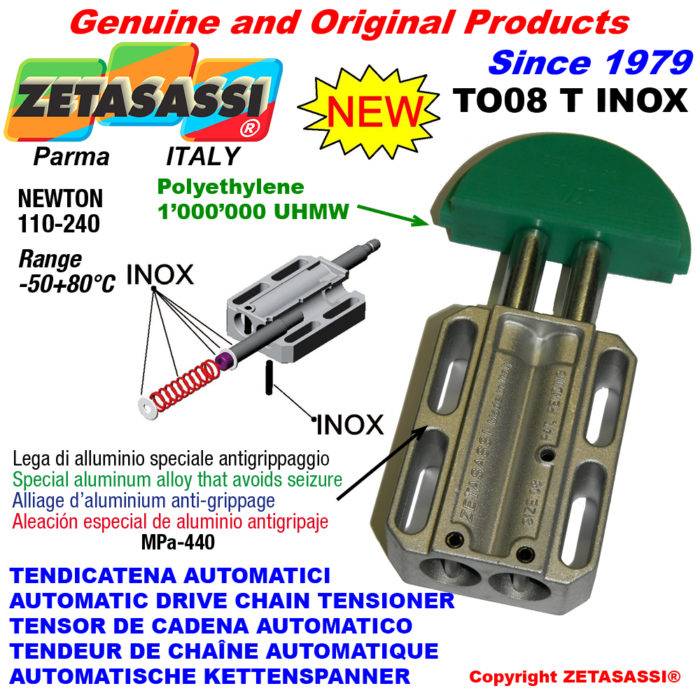 ZETASASSI TO08TUINOX Automatic linear drive inox chain tensioner