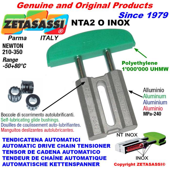 ZETASASSI NTA2OASA60SINOX Automatic linear drive inox chain tensioner