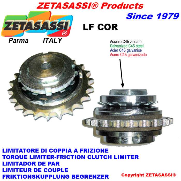 ZETASASSI LF9058Z22UN Torque limiter with plate wheel "lfcor"