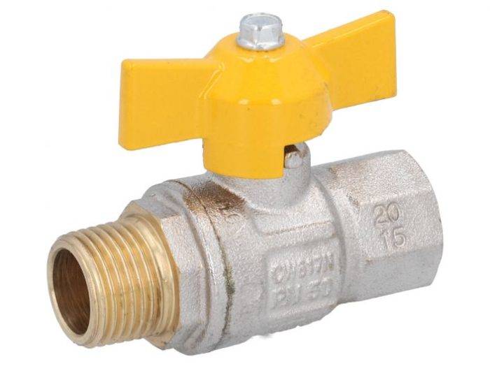 END-Armaturen IK112923 Ball valve DIN-DVGW 1/2"-Innen / outer brass / PT