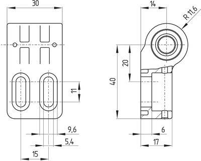 Schmersal TV8S521 HINGE / TV8S-FH Safety switch for hinged guard