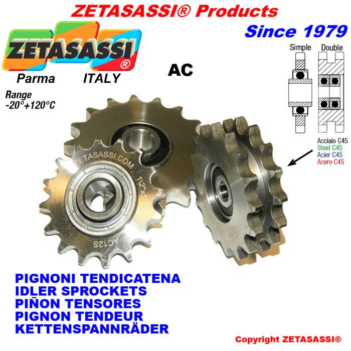 ZETASASSI AC58S Idler sprocket with bearing