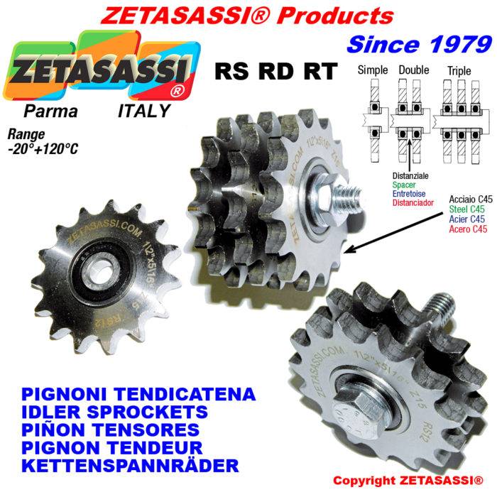 ZETASASSI RT58 Idler sprocket with bearing