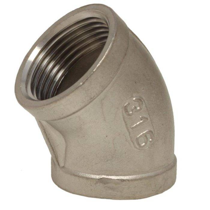 END-Armaturen FG2121 Elbow 45º 1/4" (DIN2999) female/female