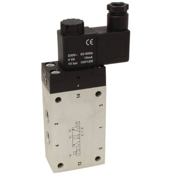 END-Armaturen WGS-PV-PD-230AC 5/2-Way Solenoid Valve 1/4"