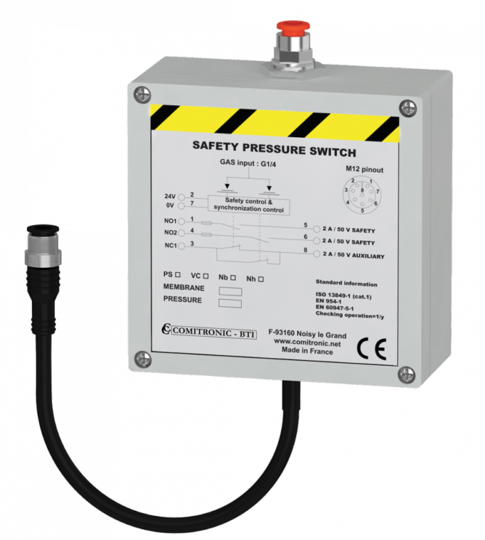 Comitronic-Bti CAT1-24ACDC 40/300 Bars PRESSURE SWITCH / VACCUOSTAT - Gas and fluid pressure control